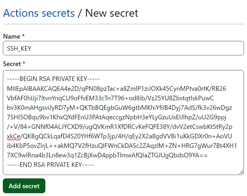 新建 Secret